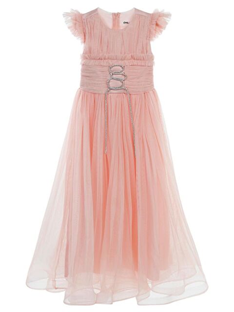 Civil Girls Bağcıklı 6-14 Yaş Abiye - Pudra 6-7 Yaş - S000367983-7152