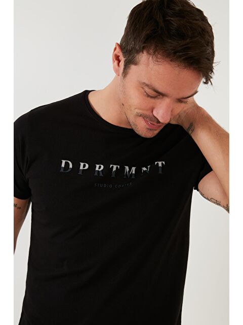 Buratti Baskılı Bisiklet Yaka Pamuklu Slim Fit %100 Pamuk Tişört 541DPRTMNT24 - S000139021-19351