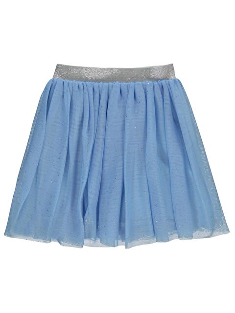 Civil Girls Simli Tül Tütü 4-9 Yaş Etek - Mavi 9-10 Yaş - S000359380-17234