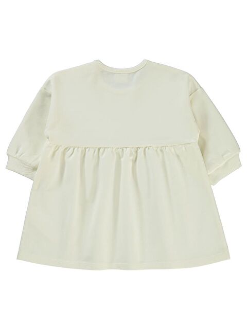 Civil Baby Basic Kalp Etiketli 6-18 Ay Elbise - Ekru 18-24 Ay - S000417409-19965