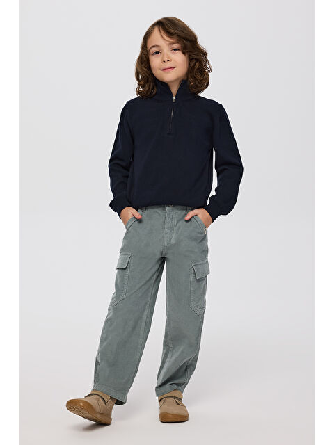 Panço Erkek Çocuk Kadife Yeşil Pantolon - S000470927-18194