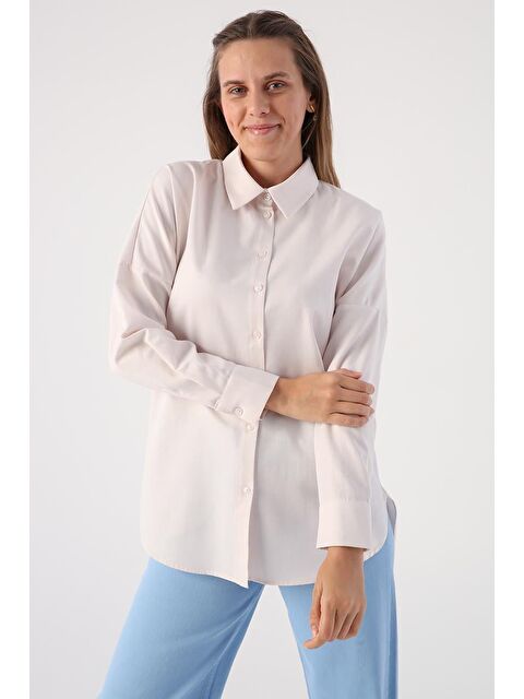 ALLDAY Açık Pembe Oversize Basic Gömlek - S000028645-20020