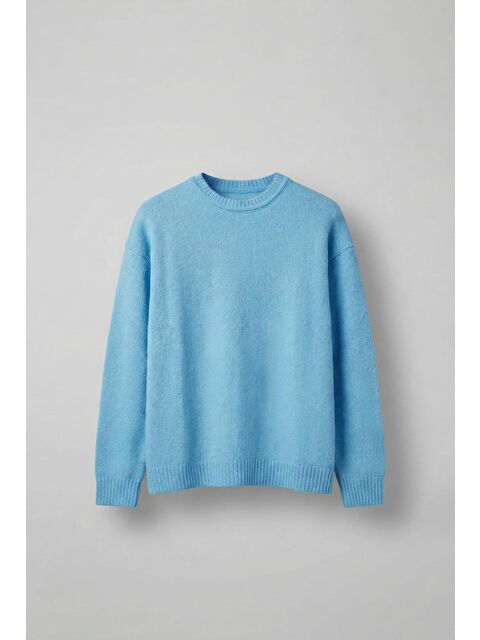 Abluka Online Erkek Oversize Yumuşak Dokulu Kazak Bebek Mavi - S000334020-3642