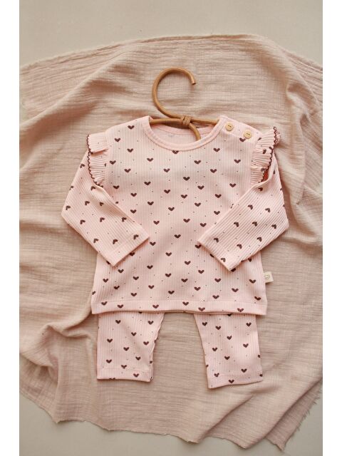 Oh La La Koala For Little Ones Kalp Baskılı Fancy Girls Alt Üst Takım - S000501772-20024