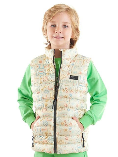 Ahengim Erkek Çocuk Robot Baskılı Trend Şişme Yelek Ak213031