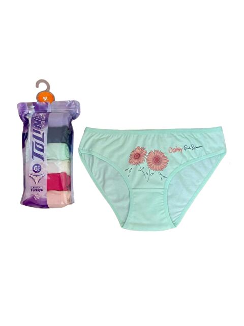 Tolin Kadın 6 lı Pamuklu Elastanlı Baskılı Havlu Ağ Bikini Model Külot Seti 2246169 - S000233905-23173