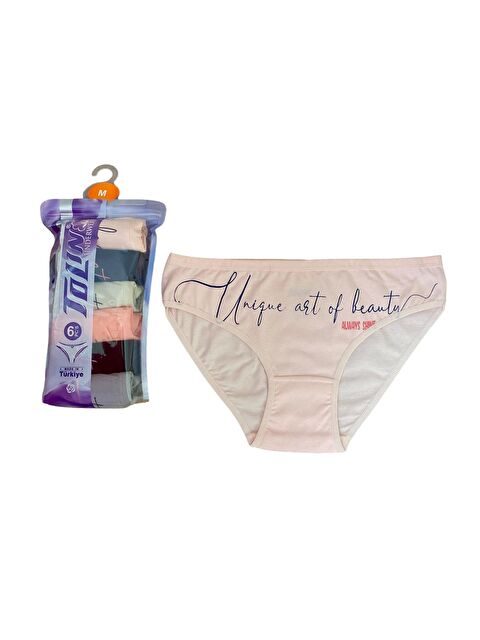 Tolin Kadın 6 lı Pamuklu Elastanlı Baskılı Havlu Ağ Külot Seti 2246170 - S000233903-23173