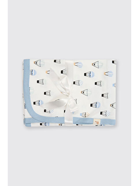 Panço Yenidoğan Çift Taraflı Balon Detaylı Mavi Battaniye - S000471062-17234