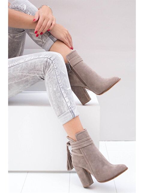 Fox Shoes A922803902 Vizon Kadın Bot - S000054489-26429