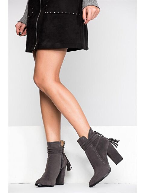 Fox Shoes A922803902 Gri Kadın Bot - S000054489-20600