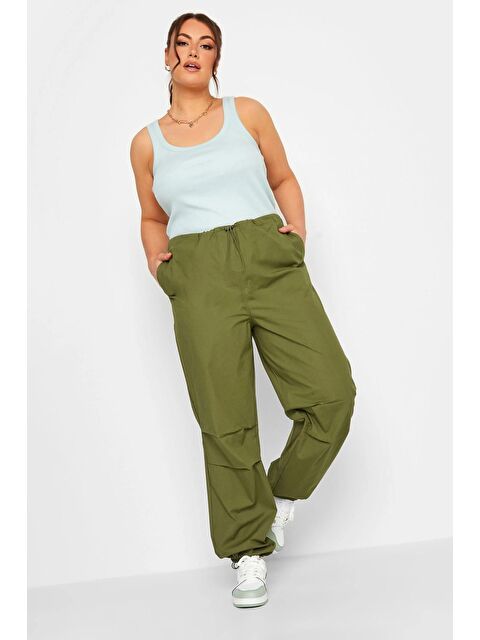 Stil Diva Büyük Beden Paçası Lastikli Cep Detaylı Kargo Pantolon 302040 - S000063830-18547