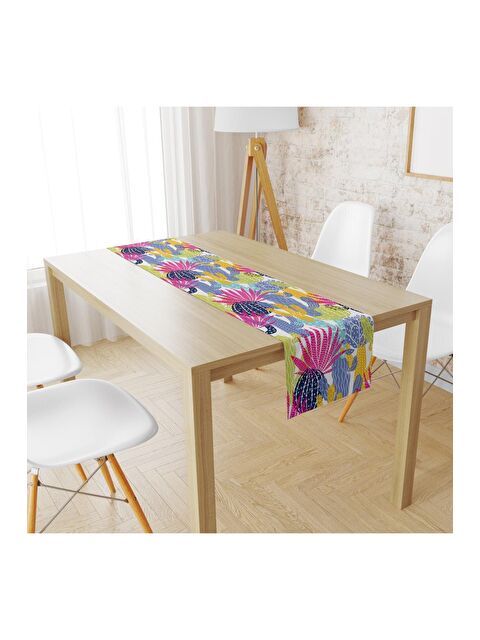 Evmila Renkli Kaktüsler Desen Runner Llrn 157 40x140 cm - S000088135-23173