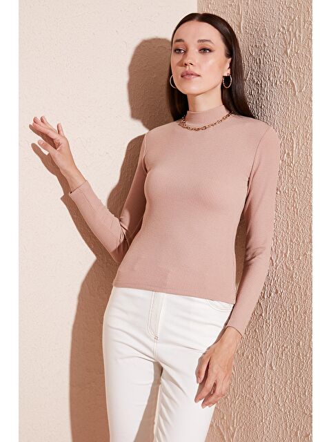 Lela Fitilli Esnek Slim Fit Yarım Balıkçı Yaka Kazak 5865344 - S000058465-29705