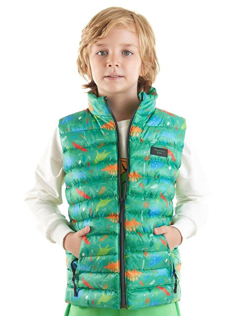 Ahengim Erkek Çocuk Dinozor Baskılı Trend Şişme Yelek Ak216263