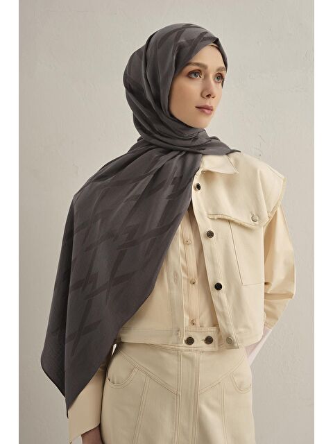 ARMİNE Lyocell Naia Zikzak Desen Şal 1- 18 - S000380274-33408