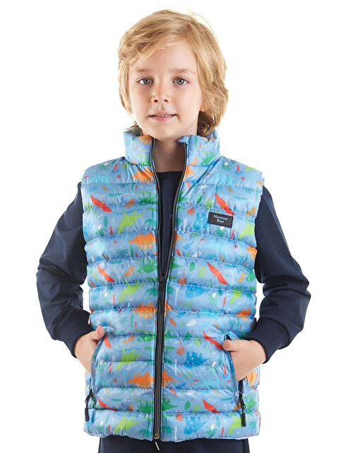 Ahengim Erkek Çocuk Dinozor Baskılı Trend Şişme Yelek Ak216263