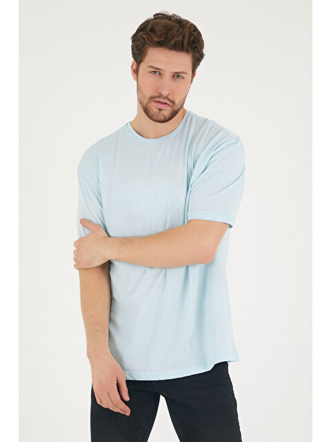 Süperlife Bisiklet Yaka Oversize Fit Erkek Tişört SPR21Y30 - S000014646-17234