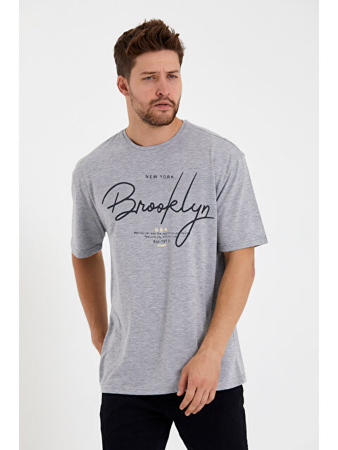 Süperlife Erkek Bisiklet Yaka Standart &Regular Fit Tişort SPR22TS110 - S000014674-17308