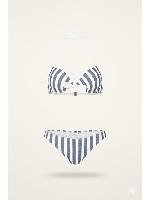 C&City Kadın Cali Kaplı Bikini Takım 00249 Beyaz - S000216841-20063