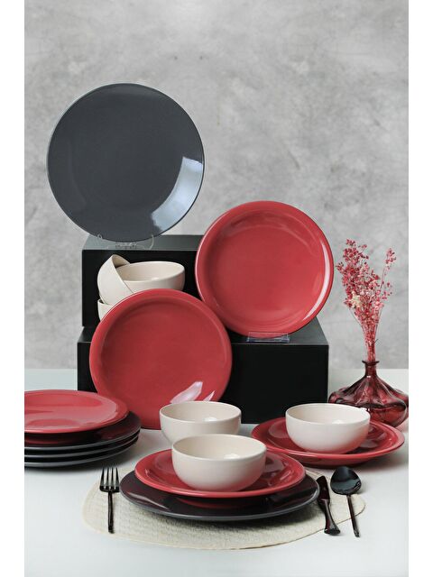 Keramika Noble Mix Yemek Takımı 18 Parça 6 Kişilik - S000091849-23173
