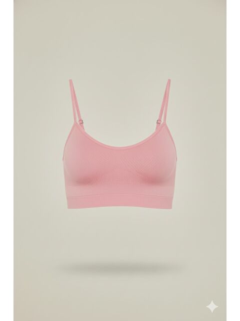 C&City C14003 Dikişsiz İnce Askı Büstiyer Pembe Neon - S000221895-20024