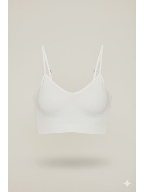 C&City C14003 Dikişsiz İnce Askı Büstiyer Beyaz - S000221895-20063