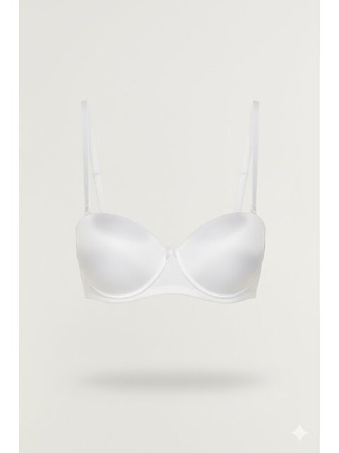 C&City Desteksiz Straplez Sütyen C17050 Beyaz - S000222106-20063