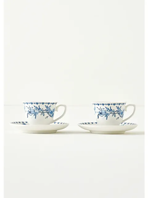 Bella Maison Bleu Blanc 2'li Kahve Fincanı Seti Mavi (90 cc) - S000397627-17234