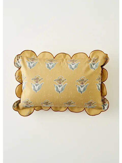 Bella Maison %100 Pamuk Indian Scallop Kırlent Kılıfı (35x50 cm) - S000276420-23173