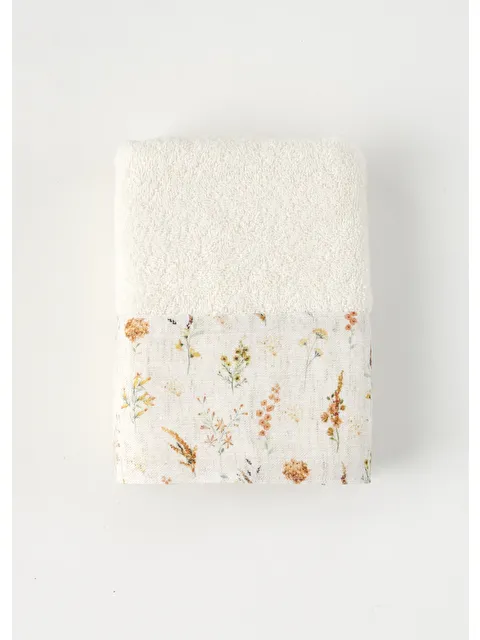 Bella Maison %100 Pamuk Floris Yüz Havlusu Krem (50x90 cm) - S000412672-19966