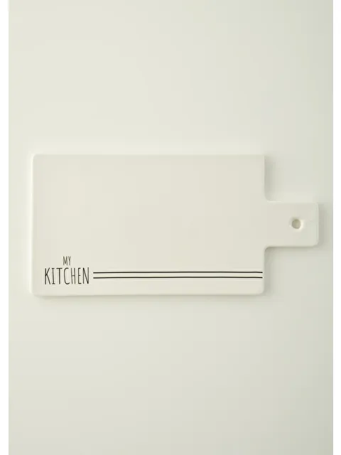 Bella Maison My Kitchen Porselen Sunum Tahtası Beyaz (30x15x0,8 cm)