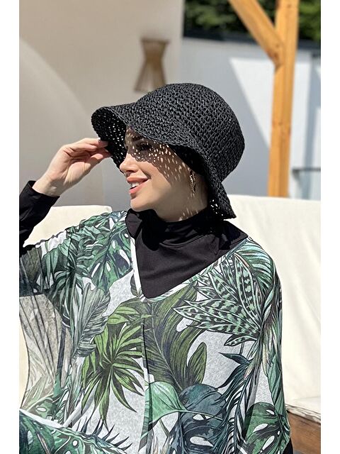 Remsa Mayo El Örgü Hasır Şapka RŞ-83 Siyah - S000217327-19351