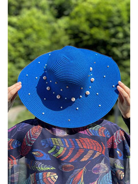 Remsa Mayo İncili Hasır Şapka Saks RŞ-62 - S000217333-23710