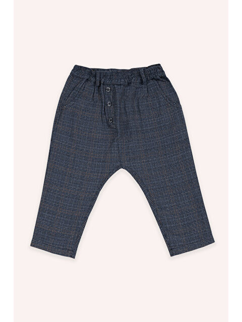 Panço Erkek Bebek Lacivert Ekose Pantolon - S000304055-21164