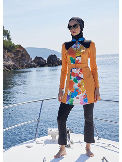 Mayovera Tasarım Mayo Turuncu Spor Tek Üst Mayo - S000253549-20013