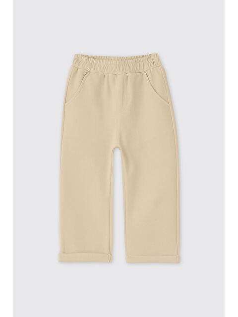 Panço Erkek Bebek Örme Bej Pantolon