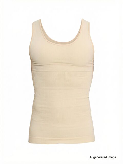 TUDORS Erkek Süper Slim Fit Extra Dar Kesim Lastikli Ten Rengi Atlet Korse