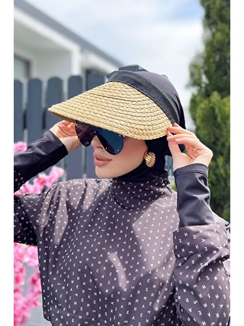 Remsa Mayo Vizör Örgü Hasır Şapka Güneş Koruyucu Siperlik Camel RŞ-42 - S000203591-19413