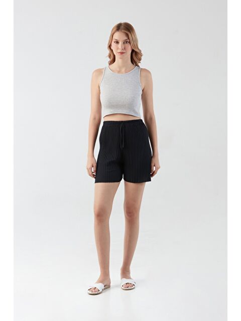 Fullamoda Fitilli Bağcıklı Penye Şort - S000112346-21164