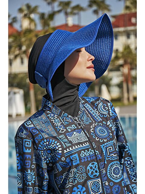 Remsa Mayo Fiyonklu Katlanabilir Vizör Hasır Şapka Güneş Koruyucu Siperlik RŞ-78 Saks - S000203517-23710