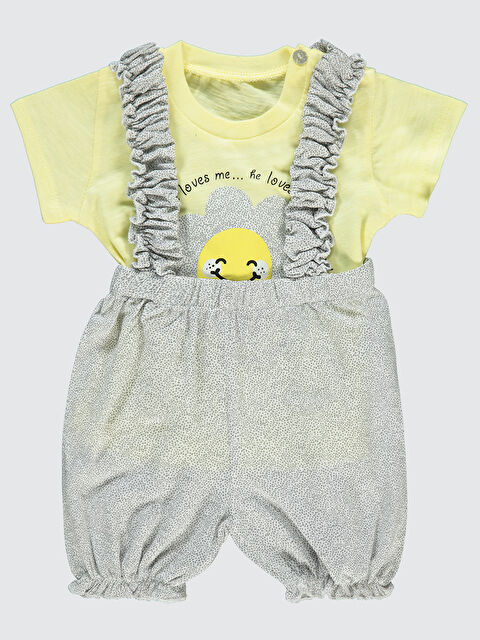 Kumru Kız Bebek Takım 6-18 Ay Sarı