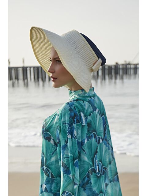 Remsa Mayo Fiyonklu Katlanabilir Vizör Hasır Şapka Güneş Koruyucu Siperlik RŞ-78 Ekru - S000203598-19965