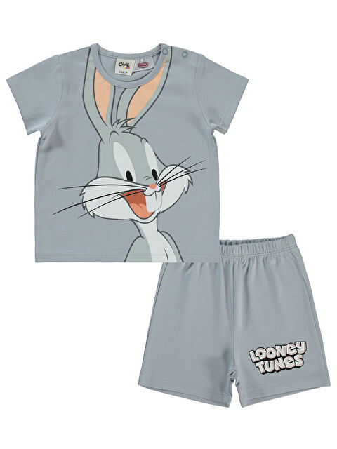 Civil Bugs Bunny Kız Bebek Şortlu Takım 6-18 Ay Mavi
