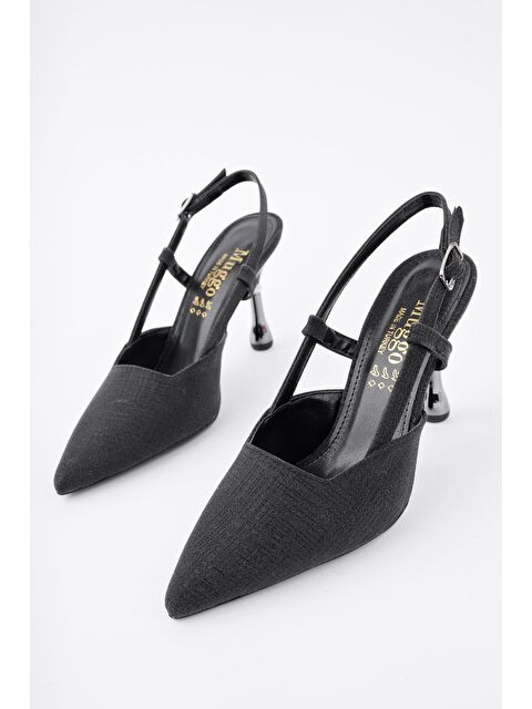 Muggo JESİ Sivri Burun Arkası Açık Günlük Klasik Kadın Topuklu Ayakkabı - S000350182-19351