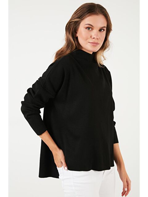 Lela Arkası Uzun Dik Yaka İnce Triko Kazak 4615002 - S000000300-19351