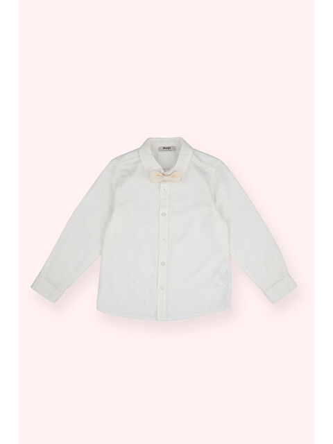 Panço Erkek Çocuk Papyon Detaylı Ekru Gömlek - S000253736-19965