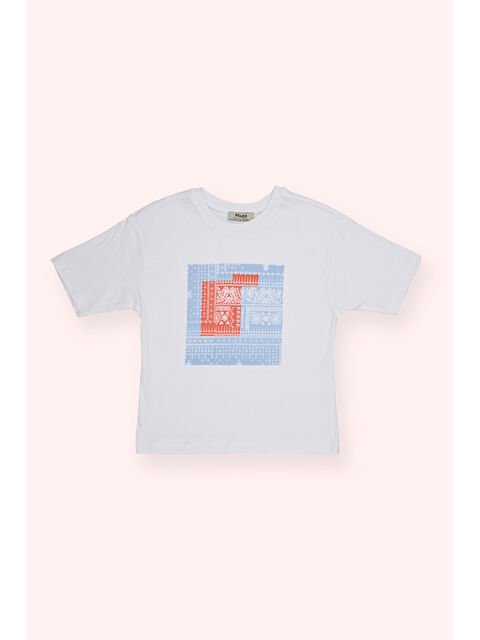 Panço Erkek Çocuk Baskılı Beyaz Tişört - S000270065-20063