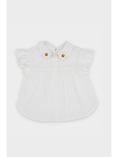 Panço Kız Bebek Apkile Yakalı Ekru Bluz - S000258966-19965