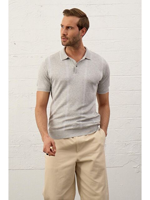 Danger Slim-Fit Kalıp Polo Yaka İnce Triko Erkek Tişört - S000173856-20600