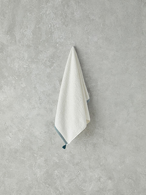 English Home Colorful Lines Pamuklu Yüz Havlusu 50x80 cm Ekru - Yeşil - S000312957-5409